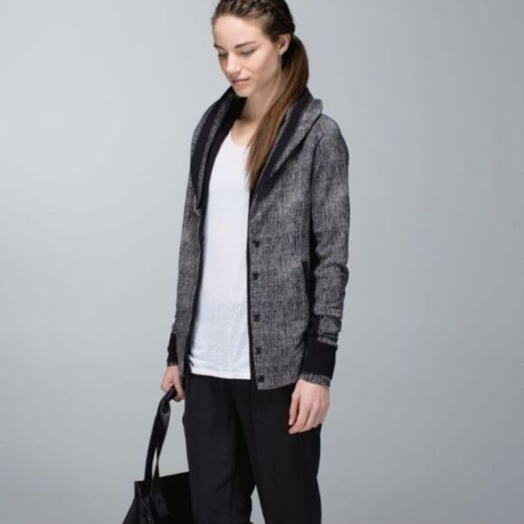 Lululemon To Class Jacket burlap texture black dune size 2 - Picture 2 of 16